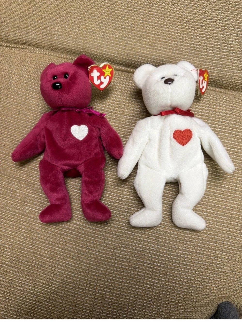Ty Beanie Babies- Valentino And Valentina Bears VINTAGE